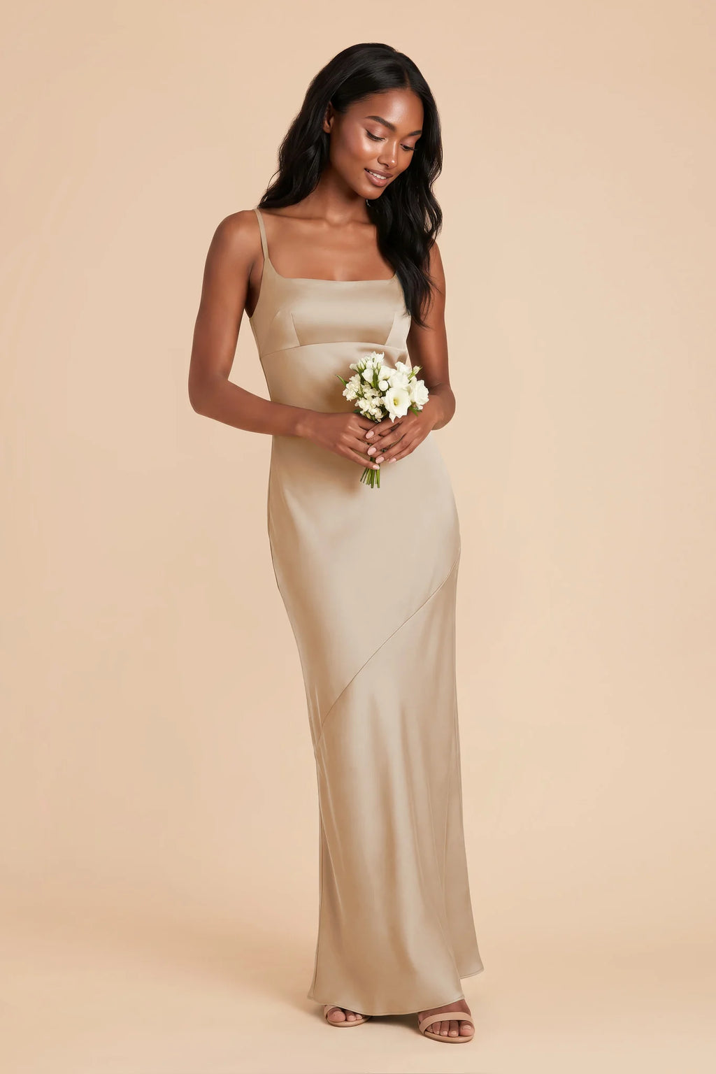 Noelle Neutral Champagne alternate view 1 bridesmaid dress