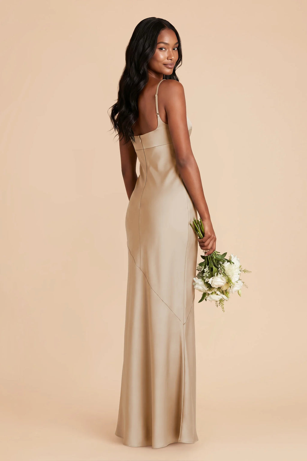 Noelle Neutral Champagne alternate view 2 bridesmaid dress