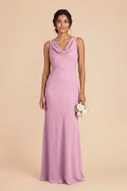 Odette Orchid front view bridesmaid dress