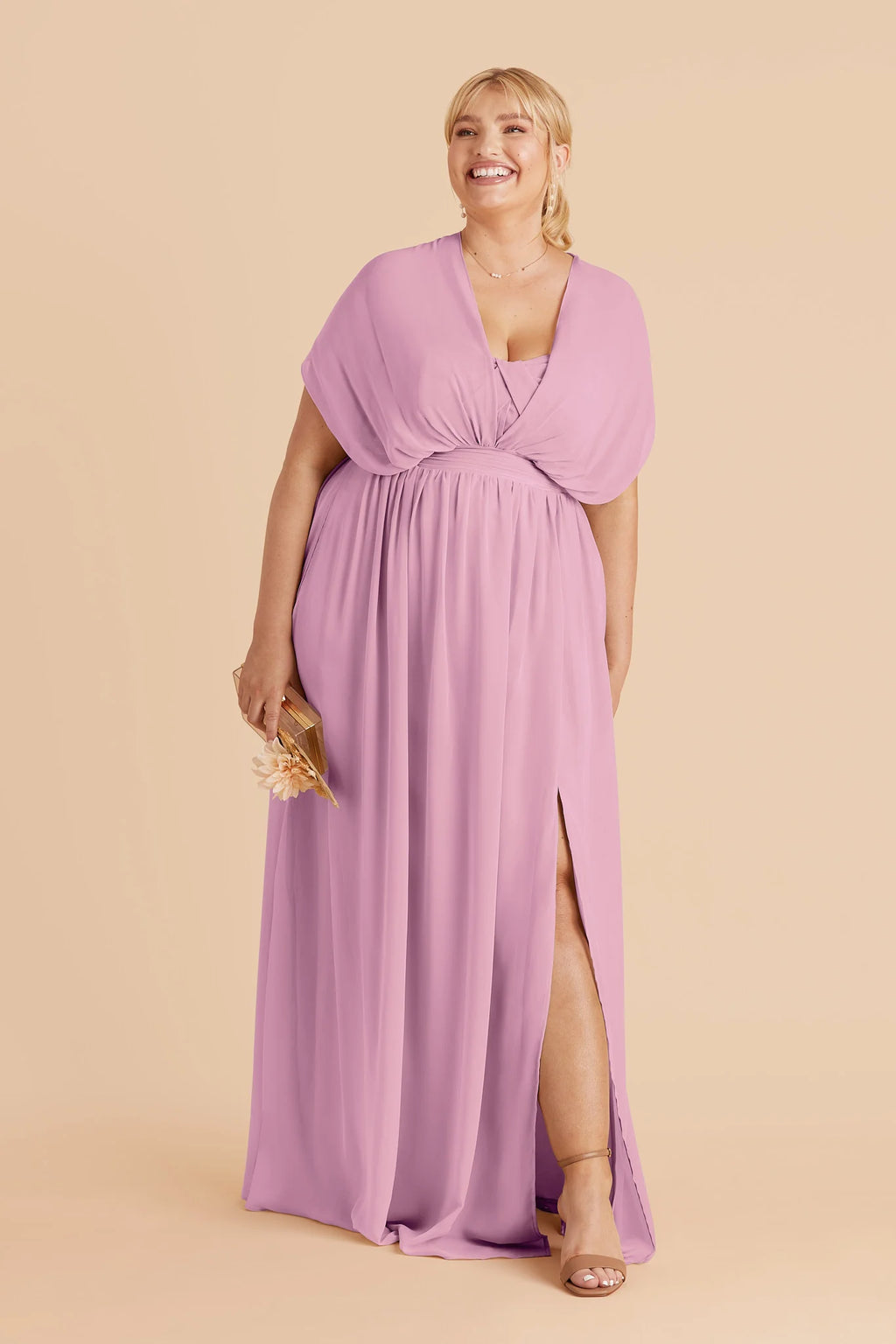Elodie Orchid alternate view 1 bridesmaid dress