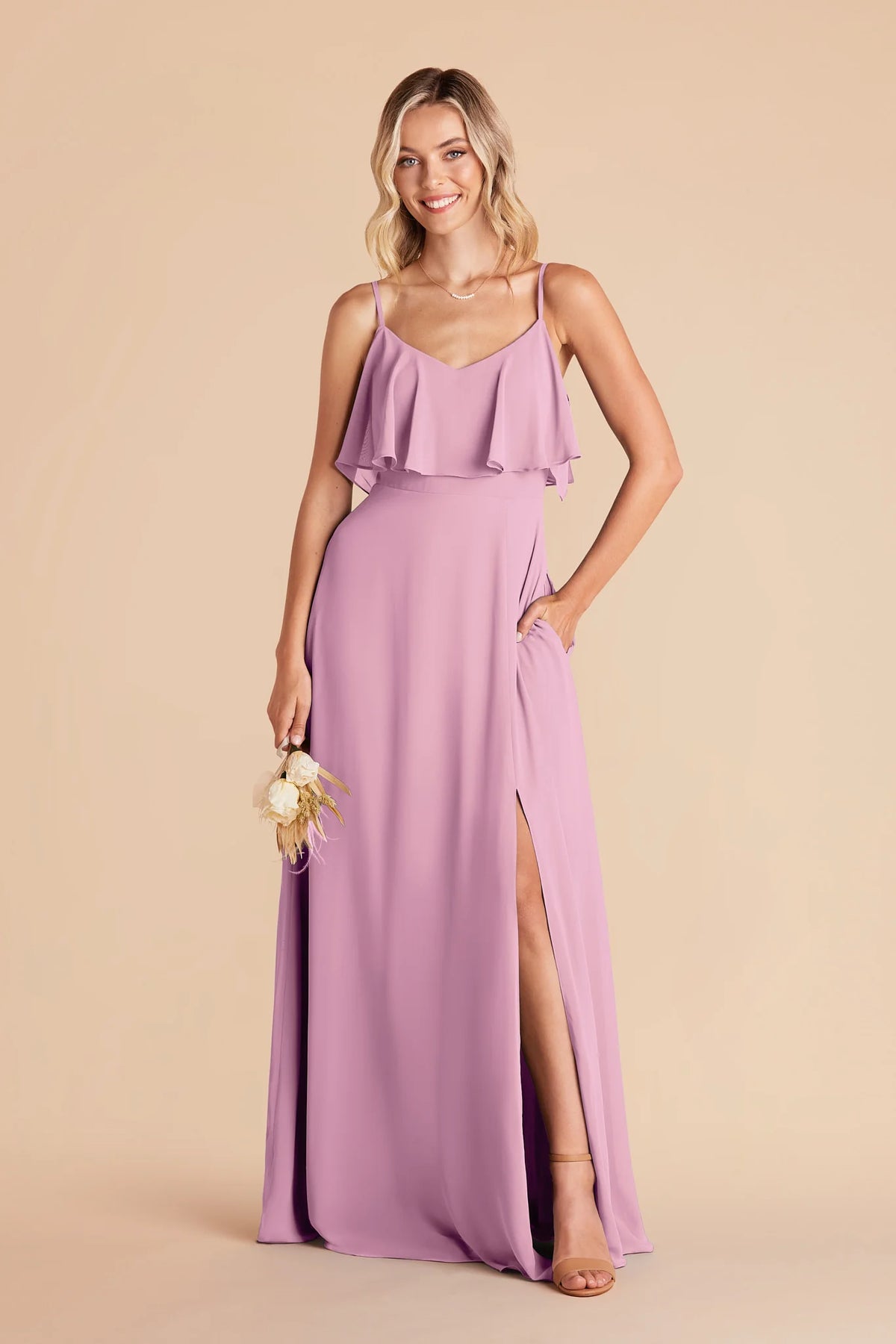 Genevieve Orchid alternate view 2 bridesmaid dress