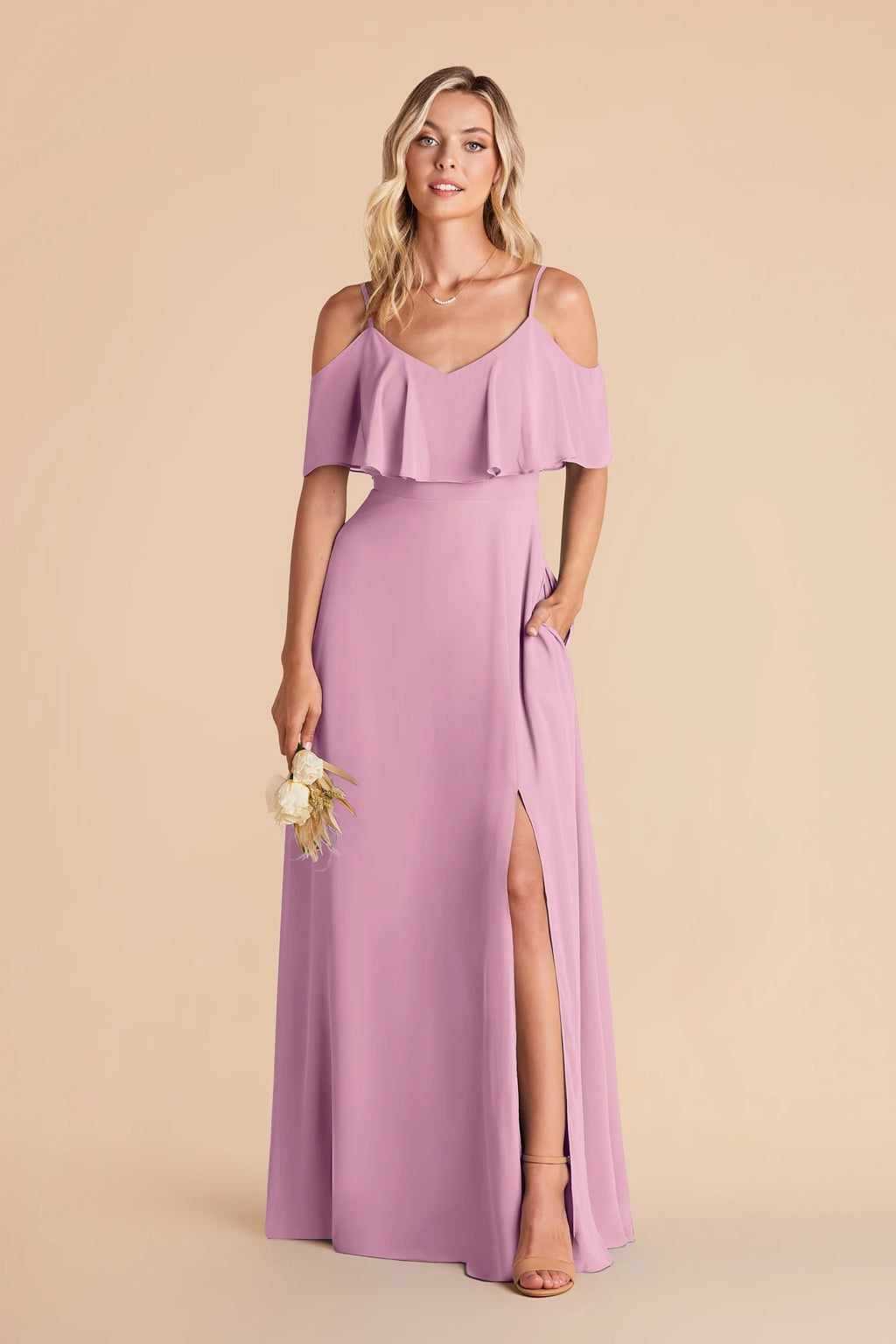 Genevieve Orchid alternate view 3 bridesmaid dress