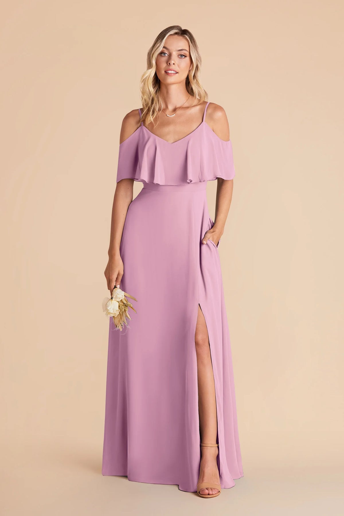 Genevieve Orchid alternate view 3 bridesmaid dress