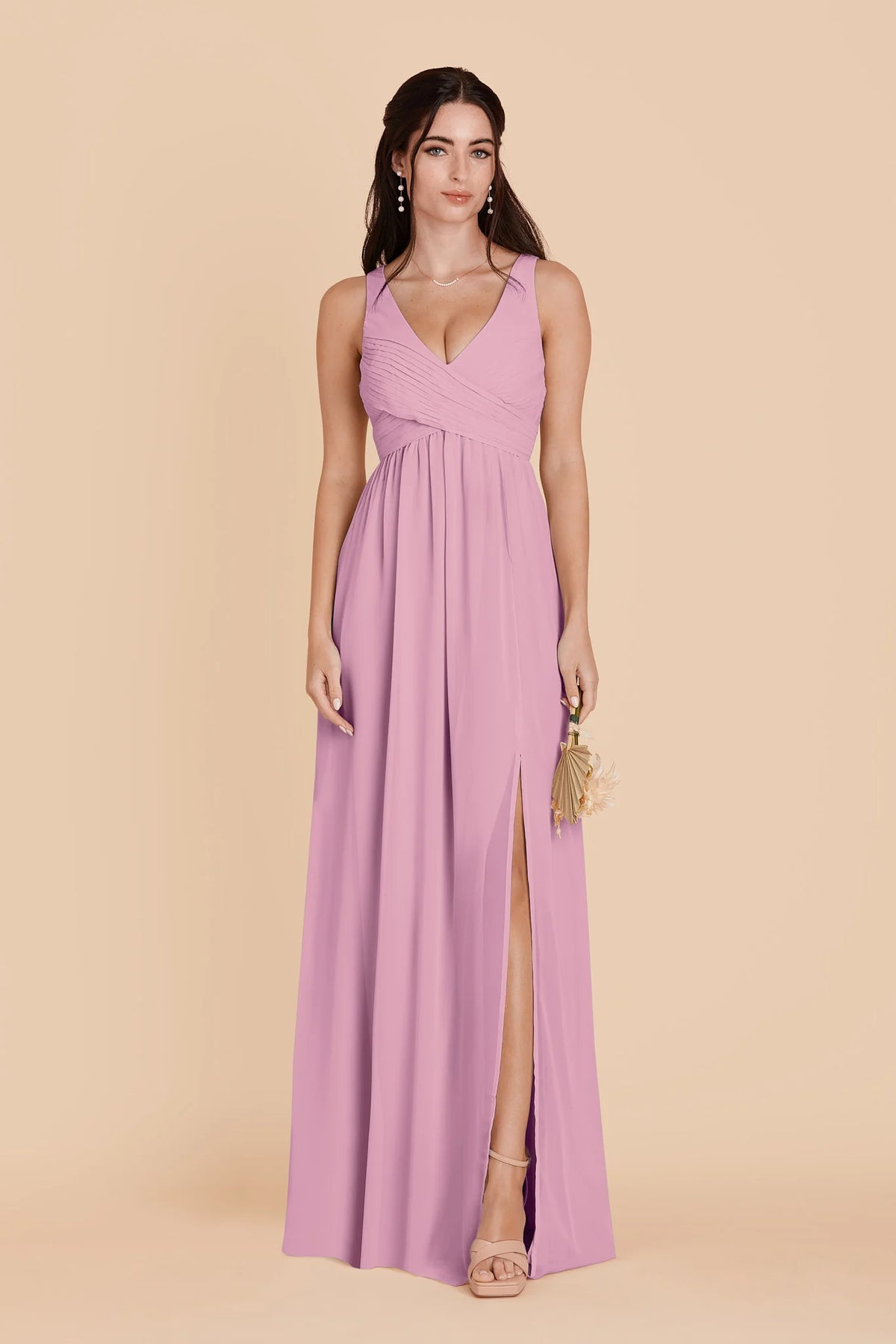 Annelise Orchid front view bridesmaid dress