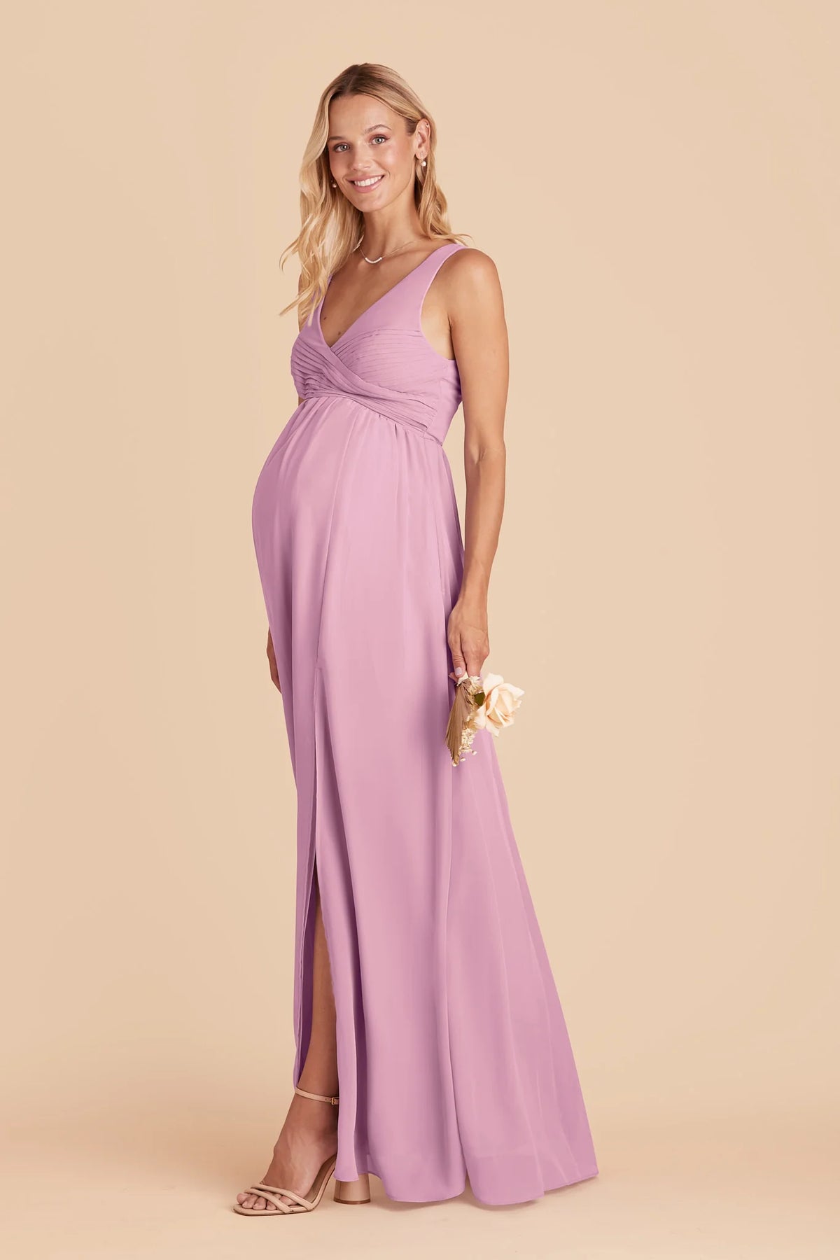 Annelise Orchid back view bridesmaid dress