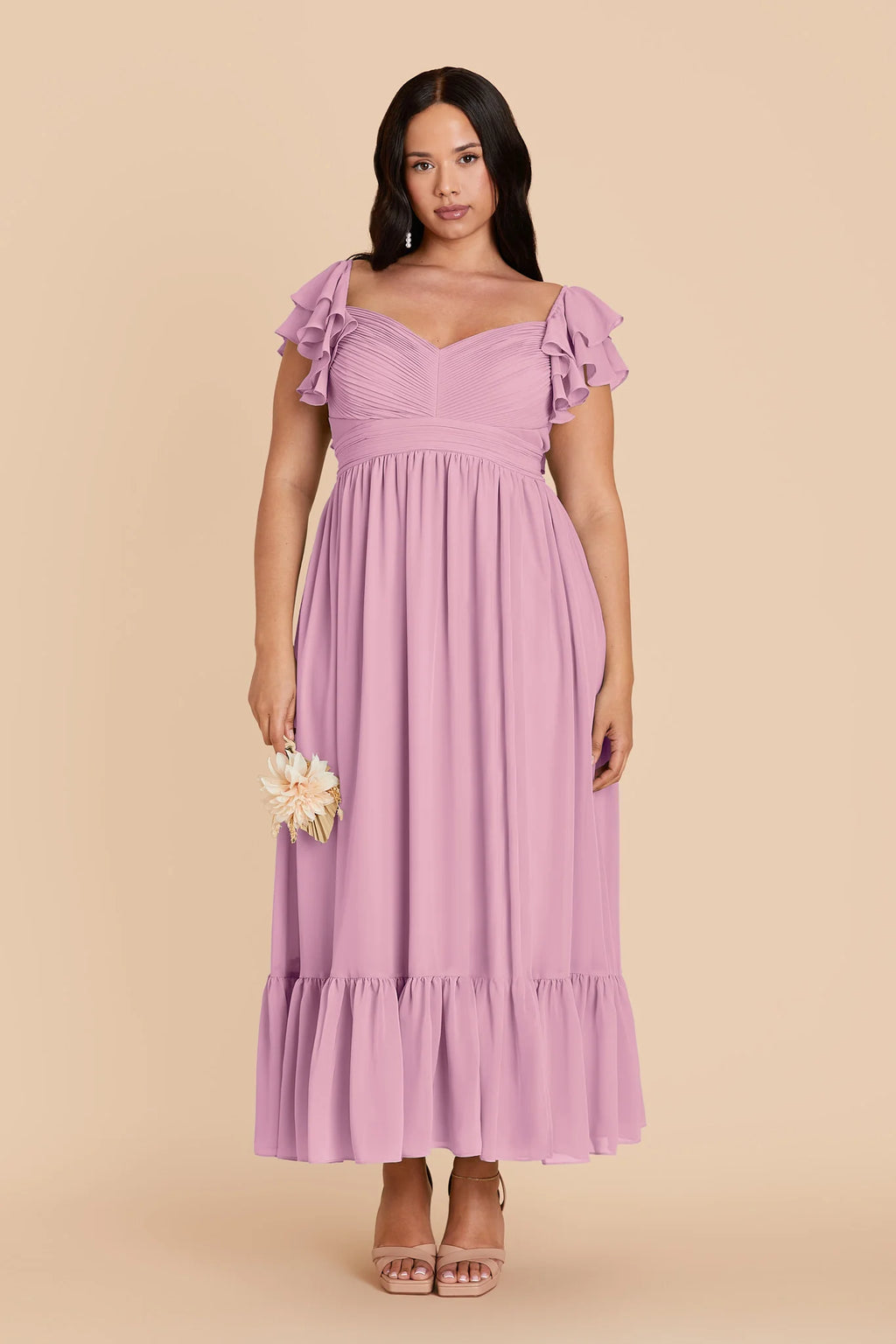 Talia Orchid alternate view 1 bridesmaid dress