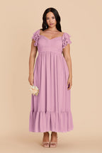 Talia Orchid alternate view 1 bridesmaid dress