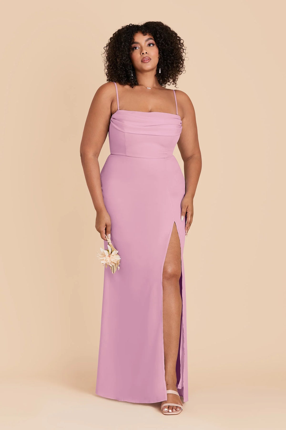 Odessa Orchid front view bridesmaid dress