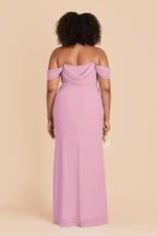 Odessa Orchid back view bridesmaid dress
