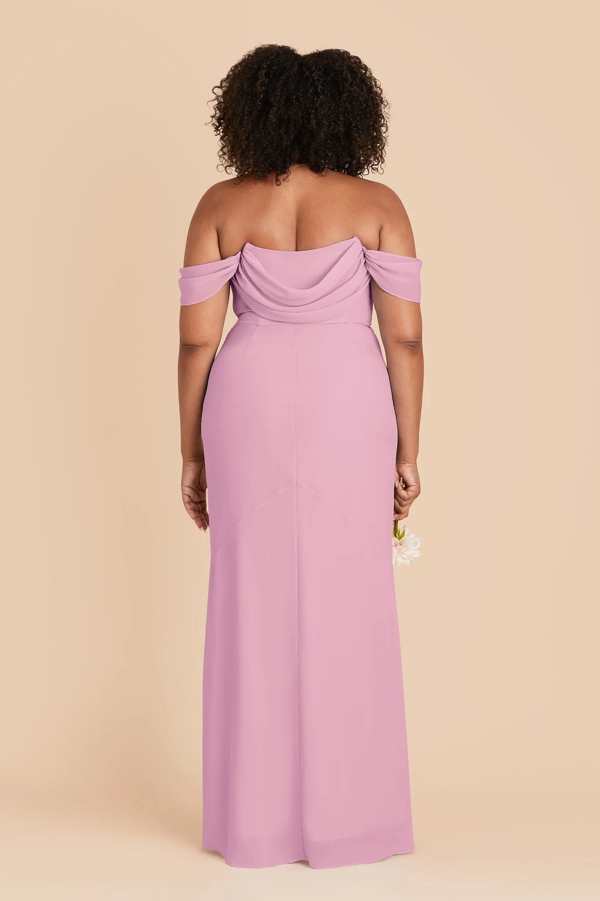 Odessa Orchid back view bridesmaid dress