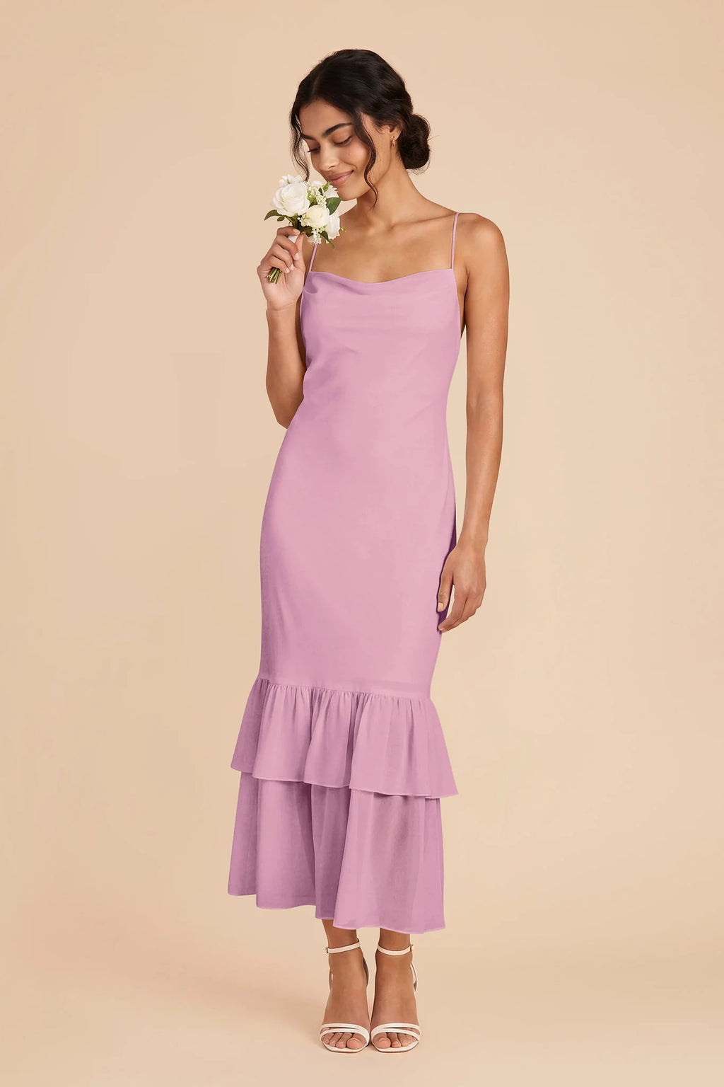 Liora Orchid front view bridesmaid dress