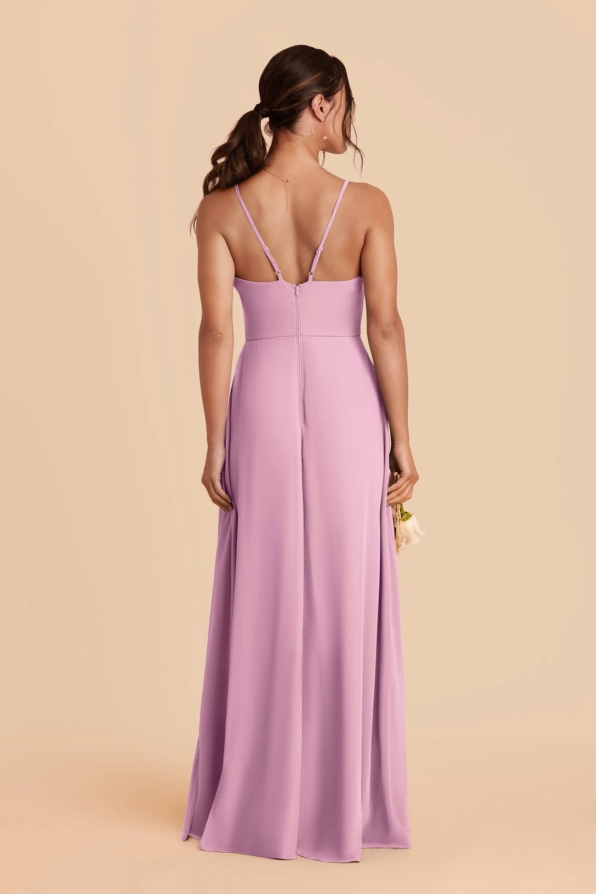 Margot Orchid back view bridesmaid dress
