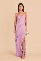 Vivienne Orchid front view bridesmaid dress