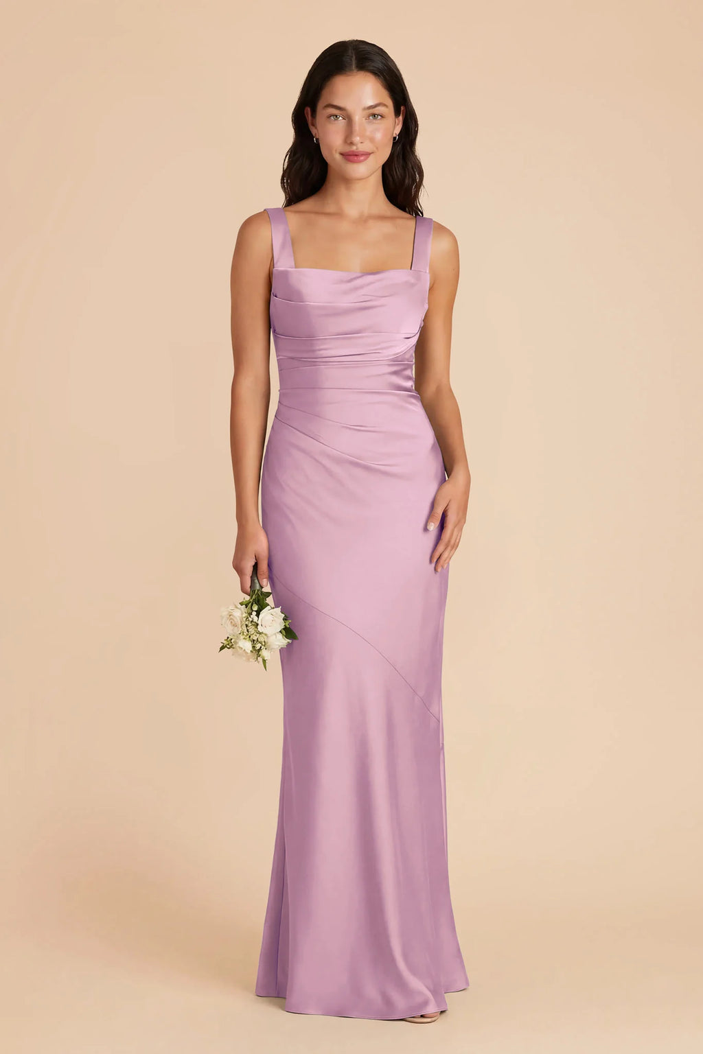 Colette Orchid front view bridesmaid dress