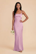 Noelle Orchid front view bridesmaid dress