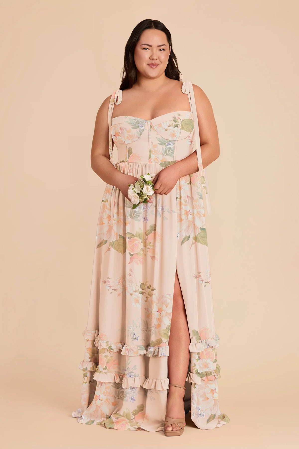 Daphne Pale Blush Romantic Bouquet alternate view 1 bridesmaid dress