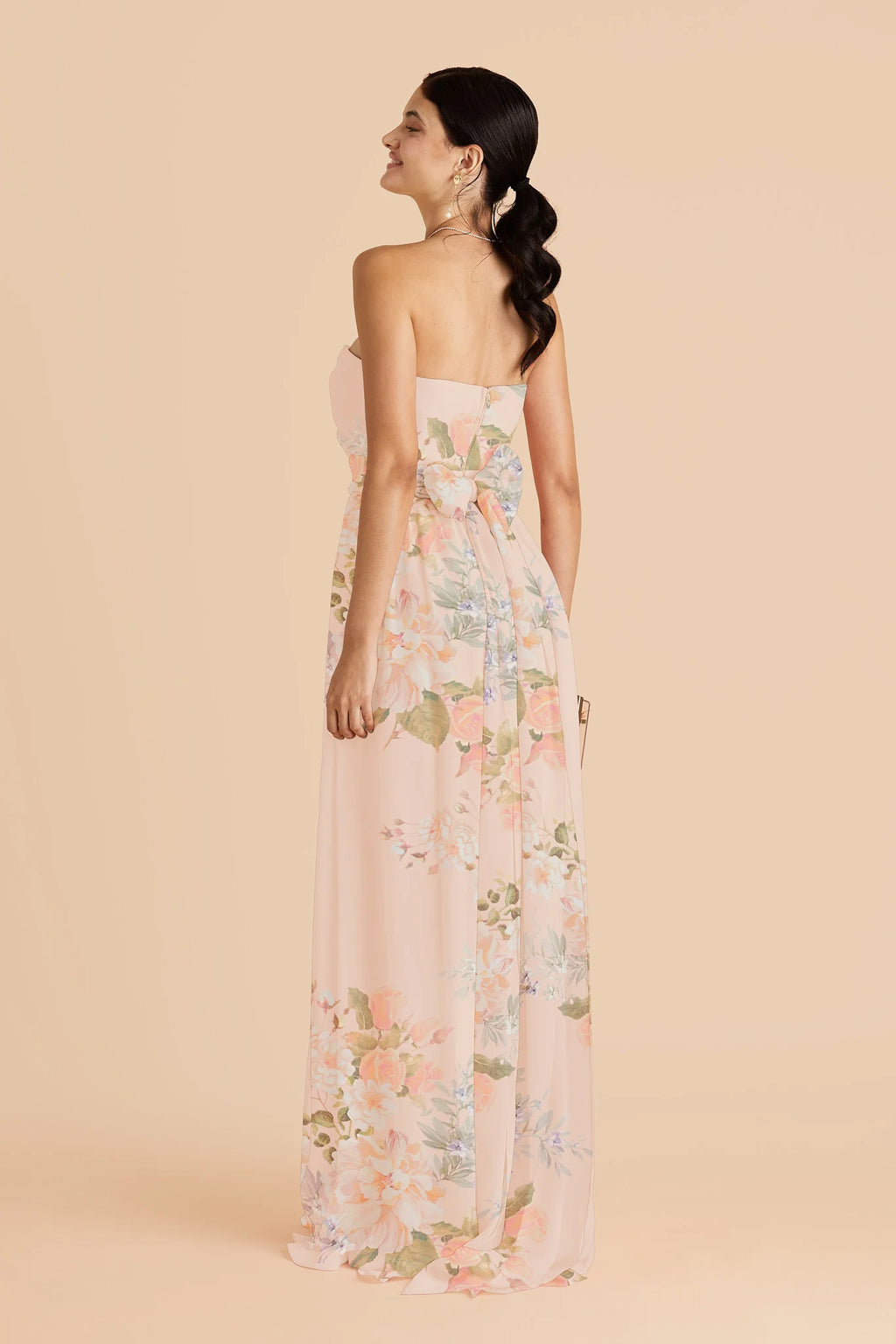 Elodie Pale Blush Romantic Bouquet alternate view 2 bridesmaid dress