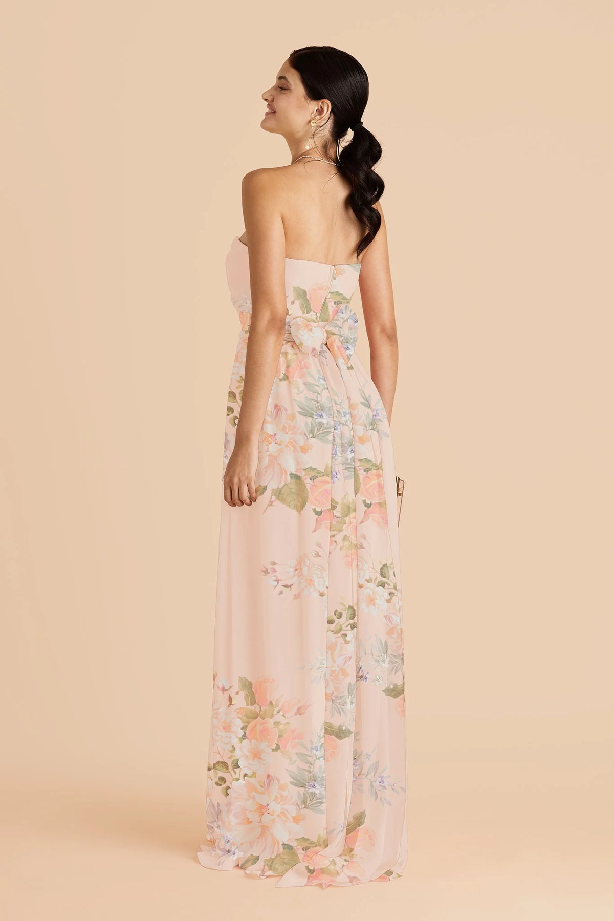 Elodie Pale Blush Romantic Bouquet alternate view 2 bridesmaid dress