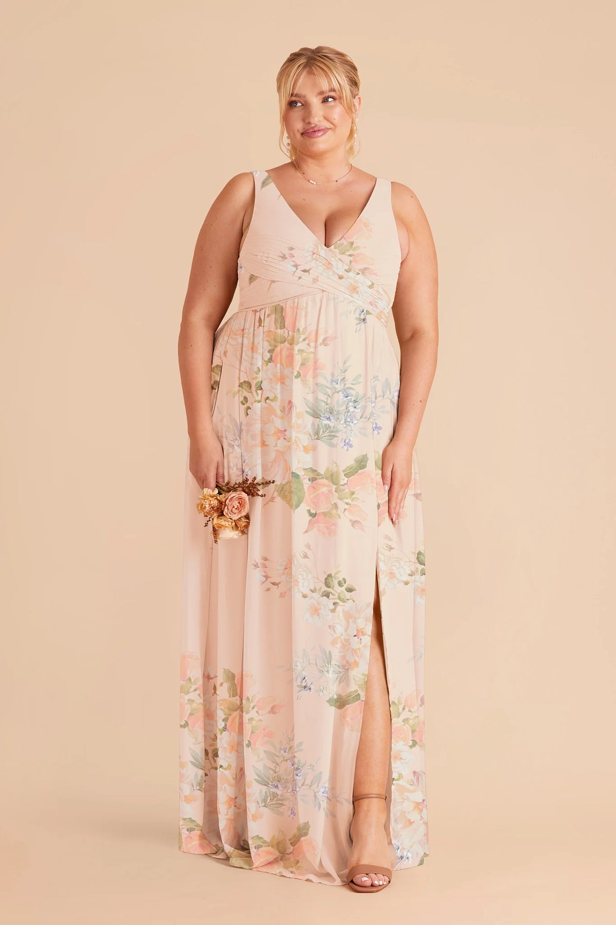 Annelise Pale Blush Romantic Bouquet alternate view 1 bridesmaid dress