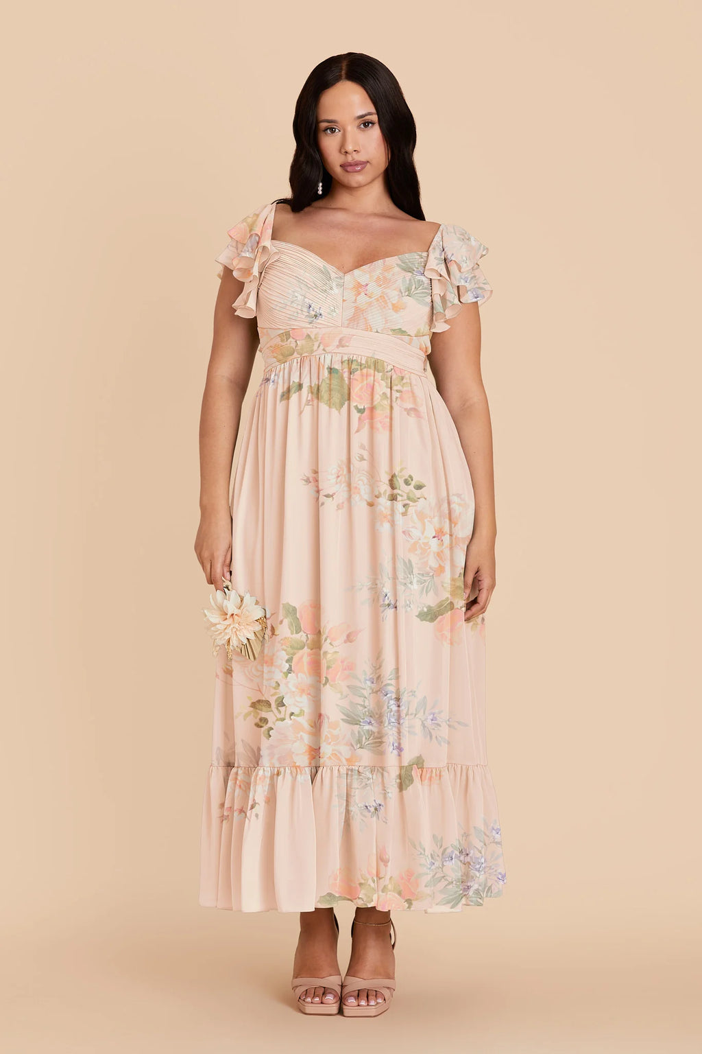 Talia Pale Blush Romantic Bouquet alternate view 1 bridesmaid dress