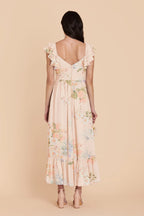 Talia Pale Blush Romantic Bouquet back view bridesmaid dress