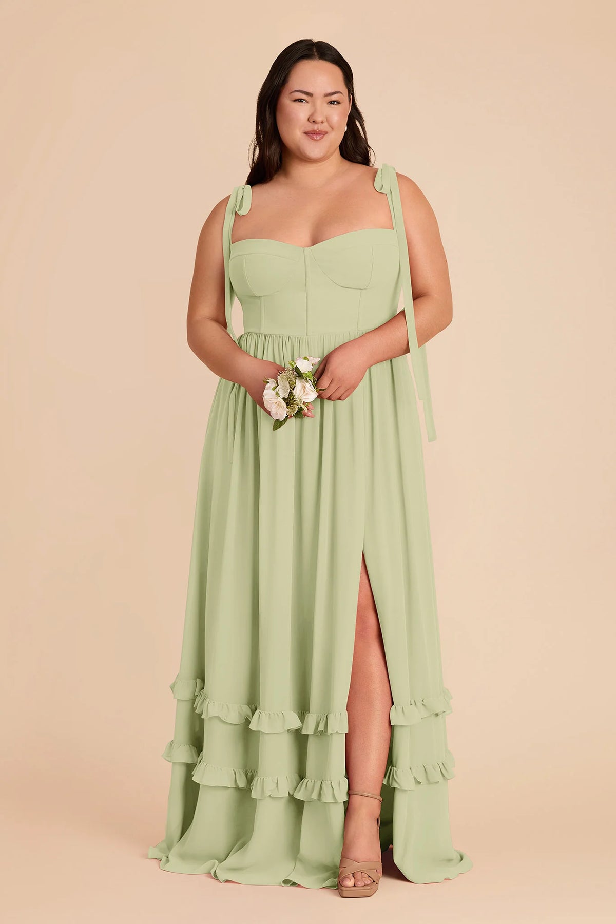 Daphne Pale Pistachio alternate view 1 bridesmaid dress
