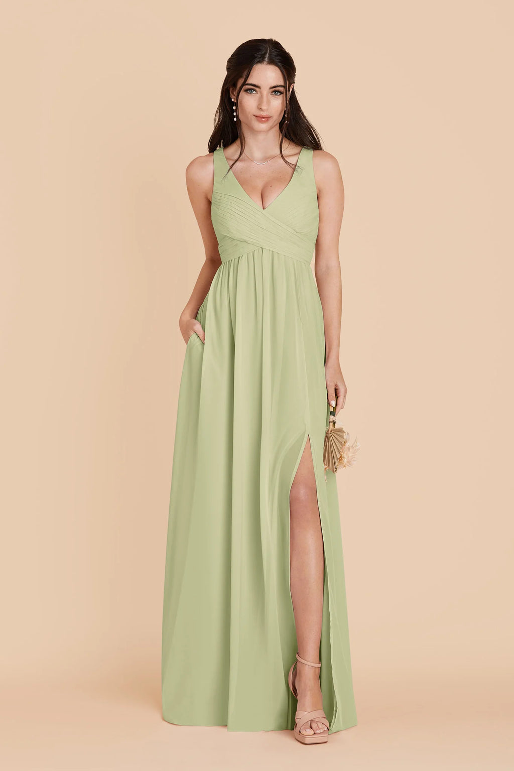 Annelise Pale Pistachio alternate view 2 bridesmaid dress
