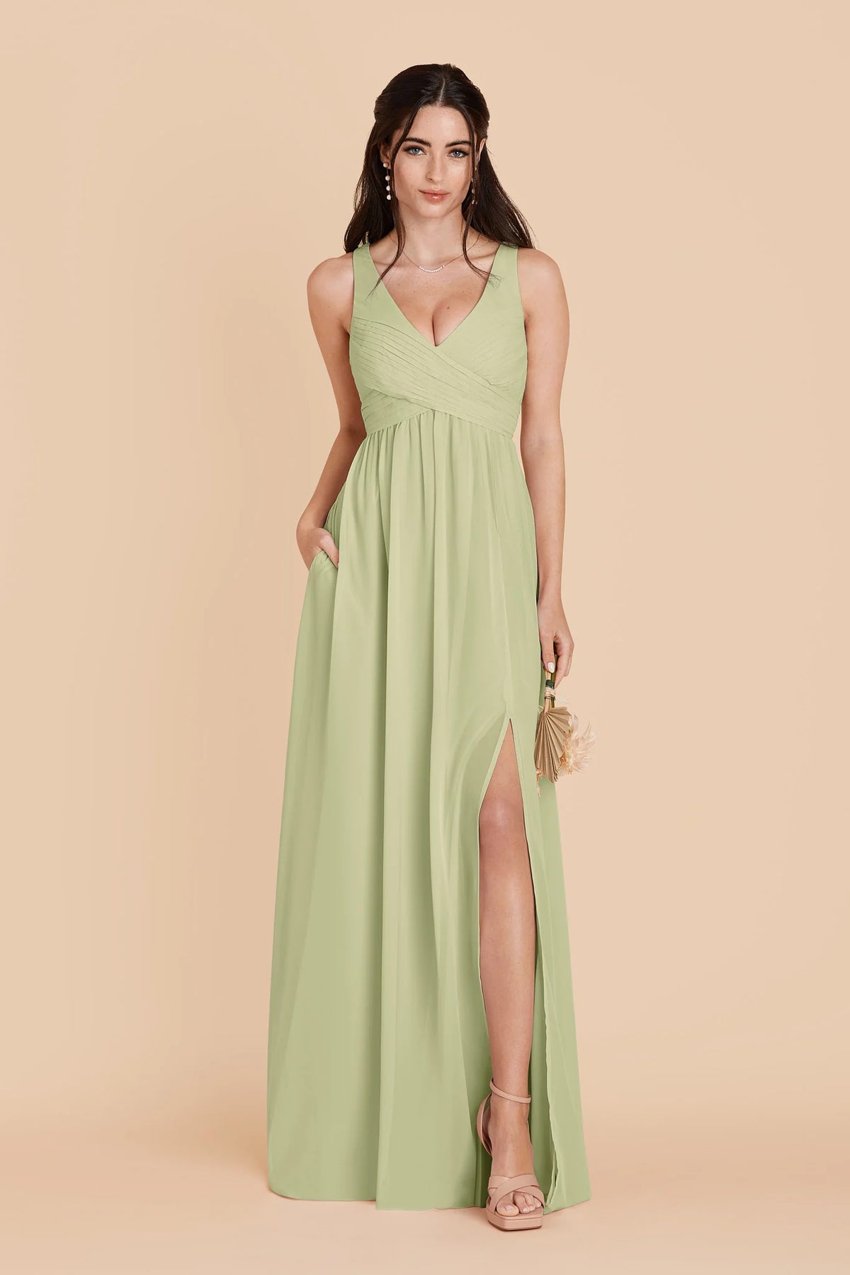 Annelise Pale Pistachio alternate view 2 bridesmaid dress