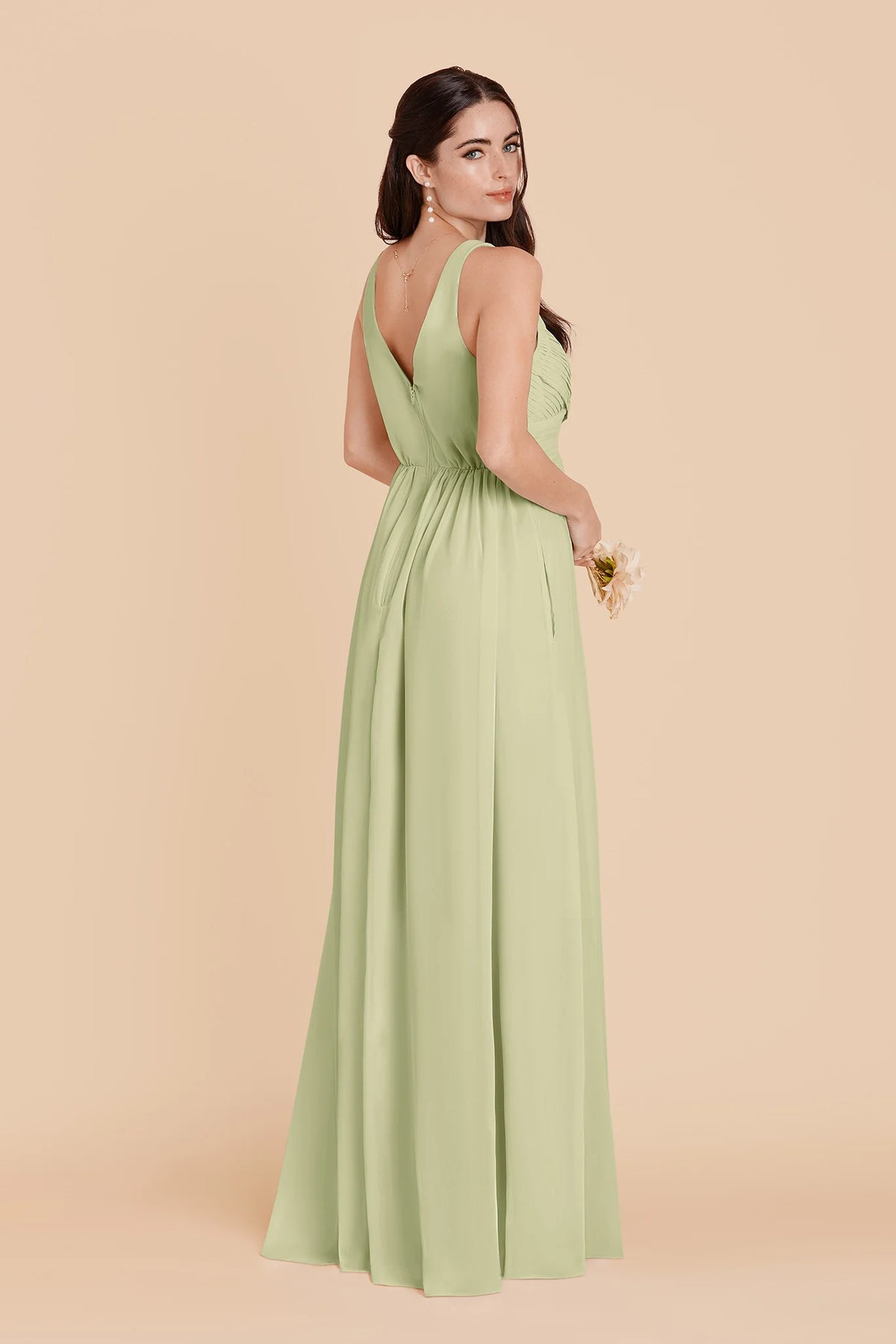 Annelise Pale Pistachio alternate view 3 bridesmaid dress