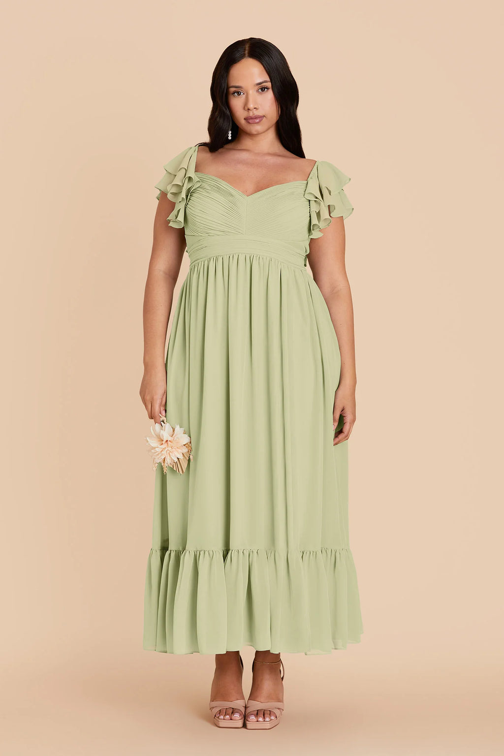 Talia Pale Pistachio alternate view 1 bridesmaid dress