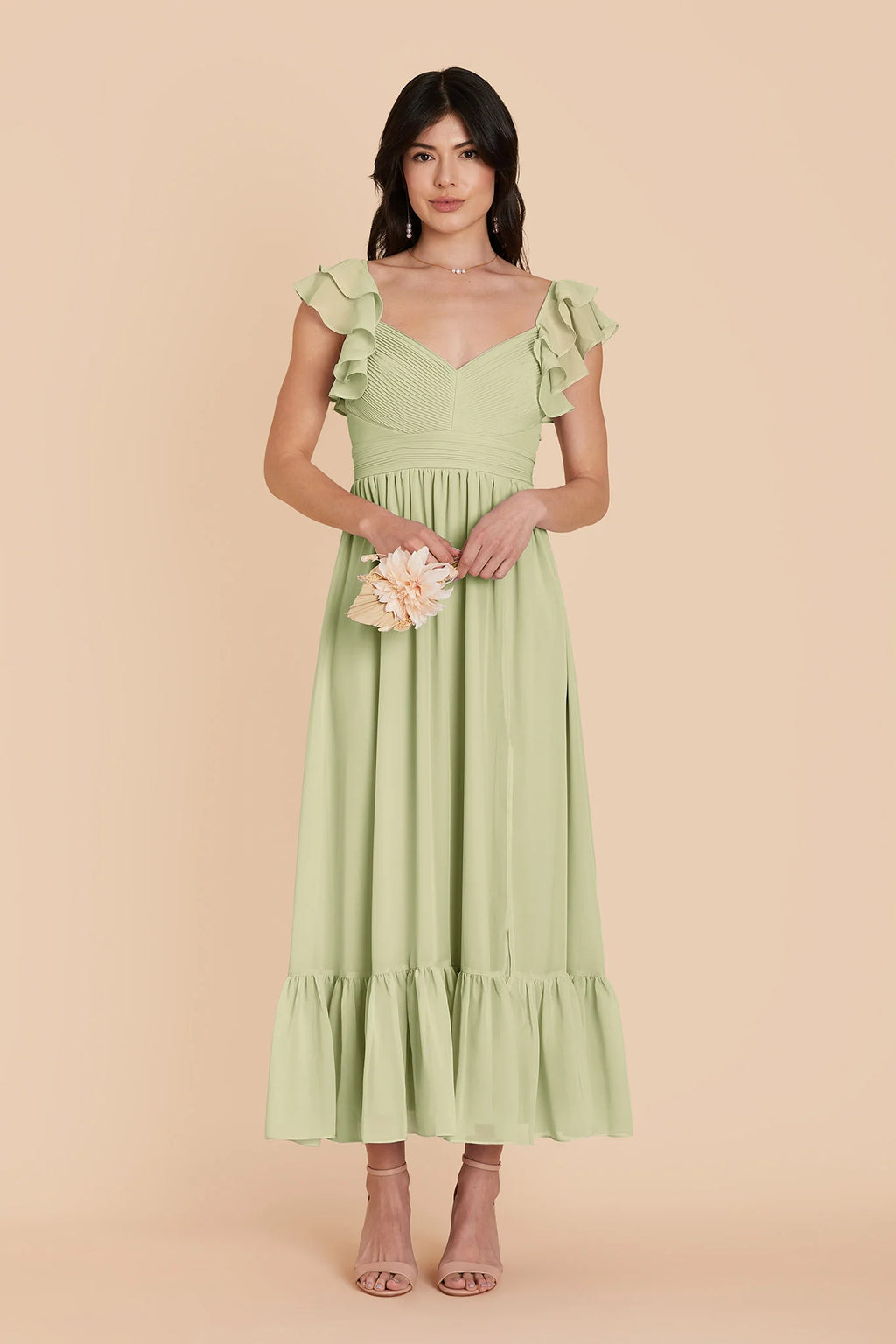 Talia Pale Pistachio alternate view 2 bridesmaid dress