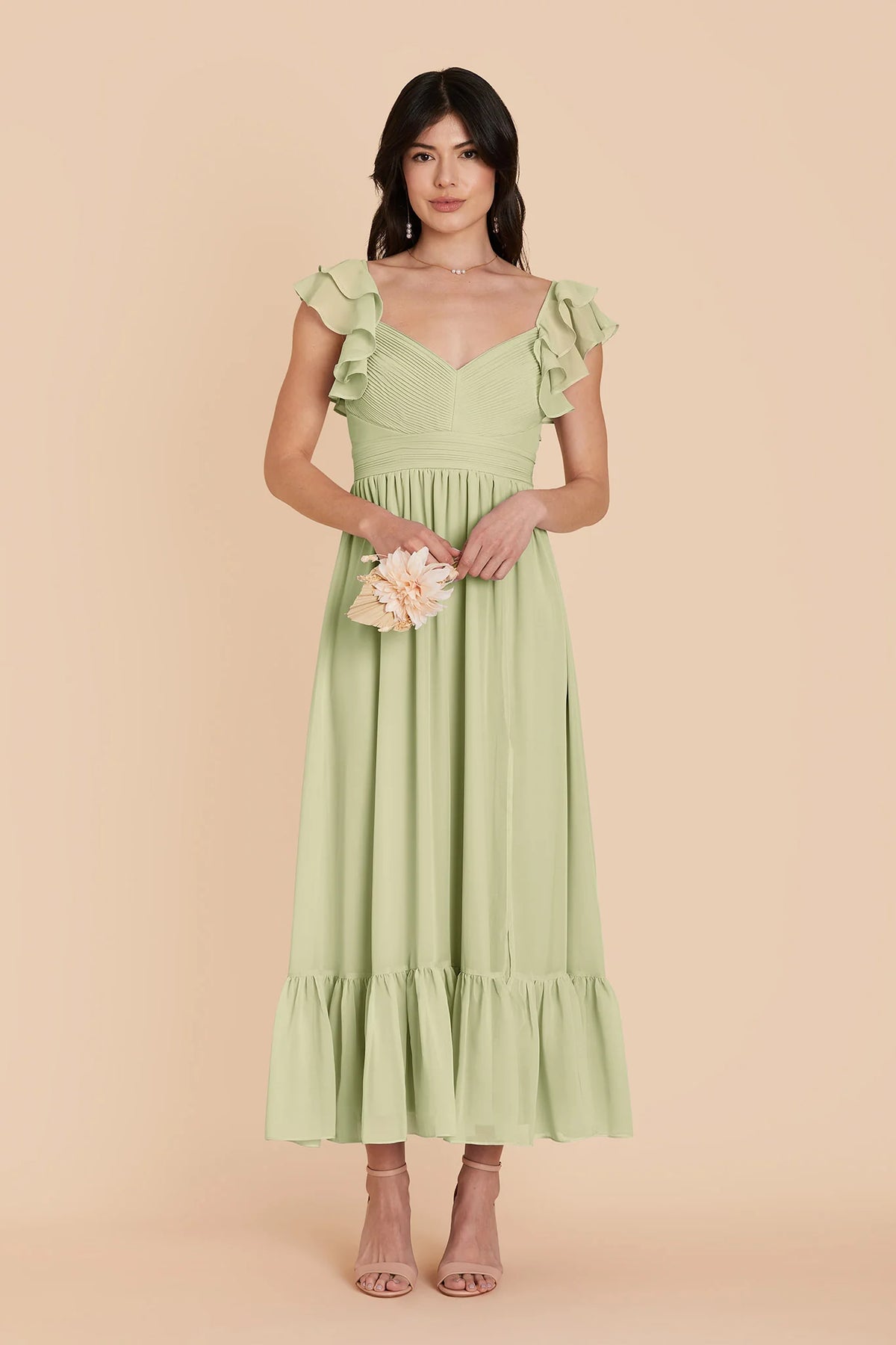 Talia Pale Pistachio alternate view 2 bridesmaid dress