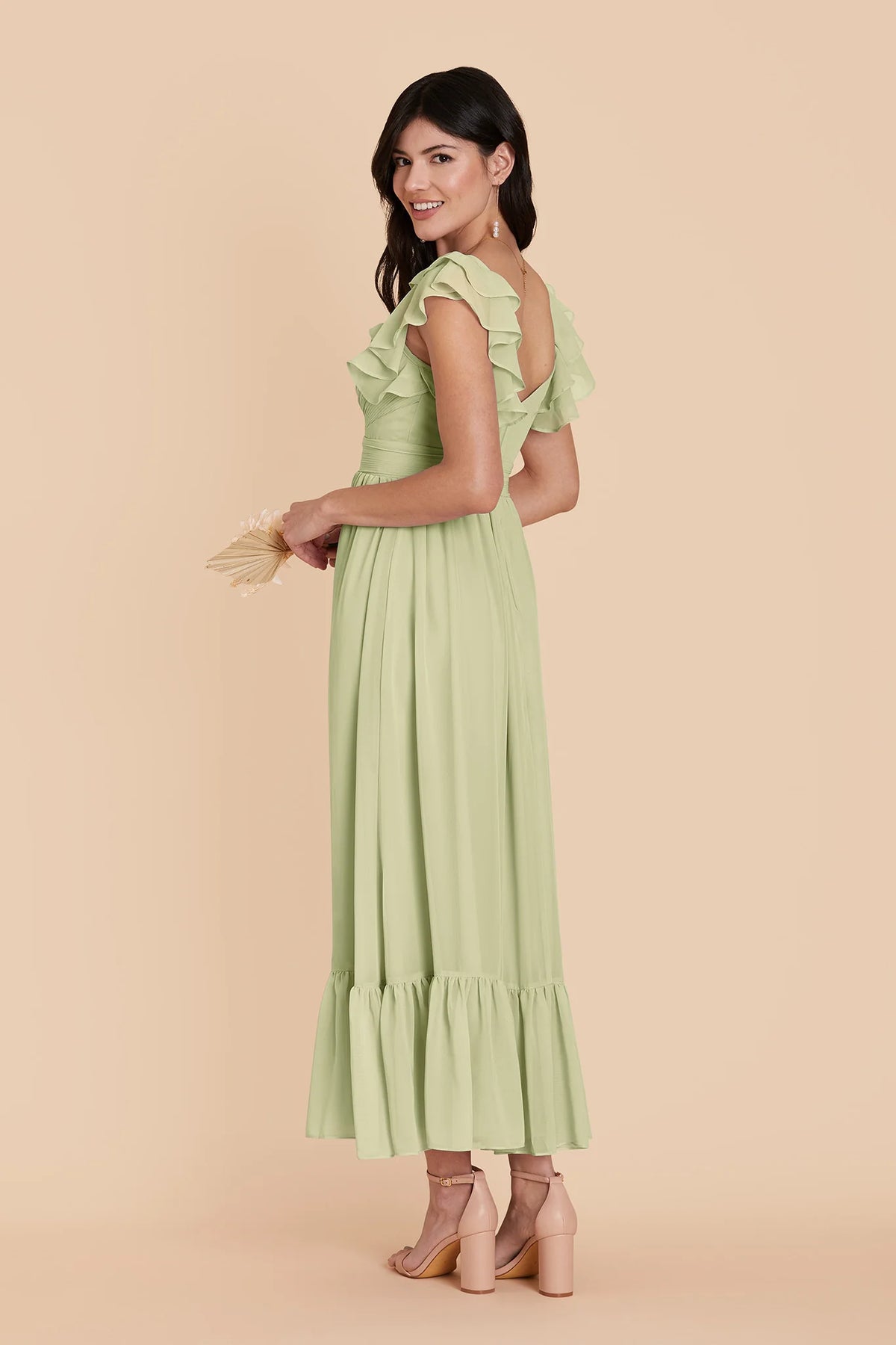 Talia Pale Pistachio alternate view 3 bridesmaid dress