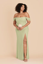 Odessa Pale Pistachio alternate view 5 bridesmaid dress