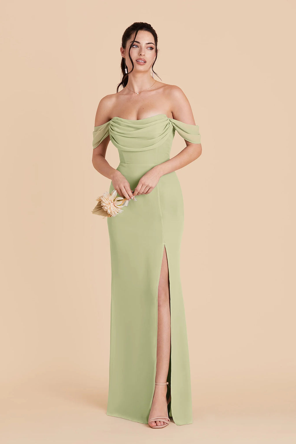 Odessa Pale Pistachio alternate view 2 bridesmaid dress