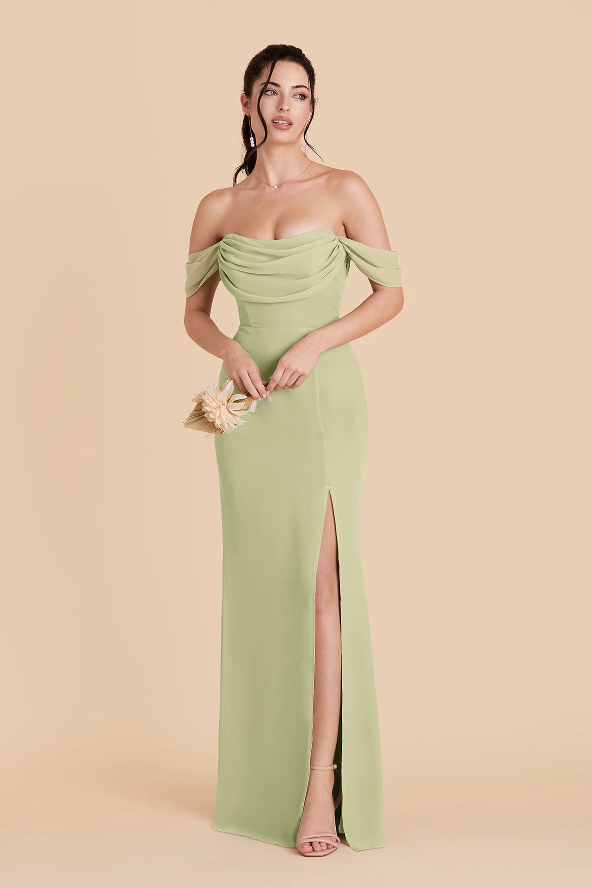 Odessa Pale Pistachio alternate view 2 bridesmaid dress