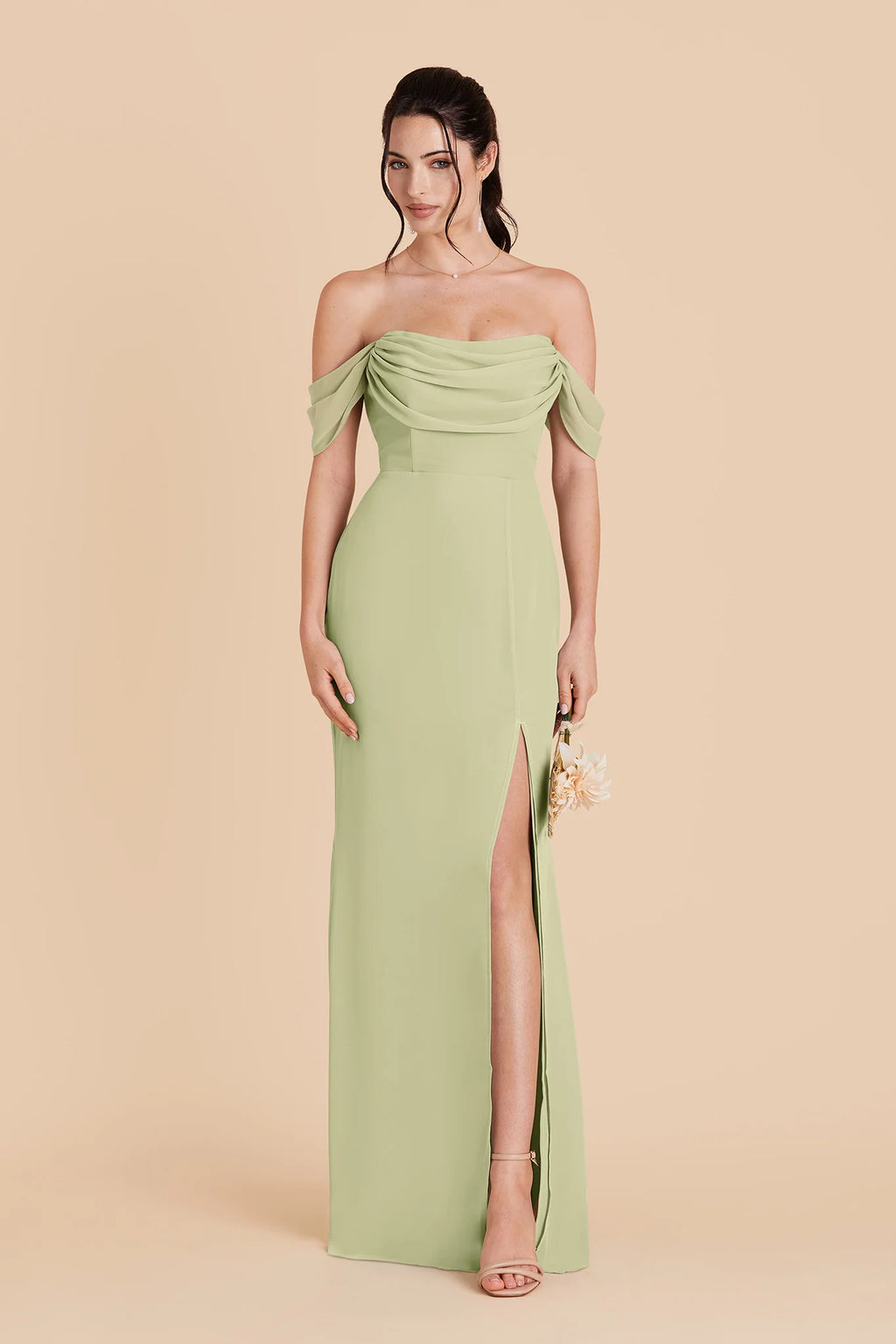 Odessa Pale Pistachio alternate view 6 bridesmaid dress