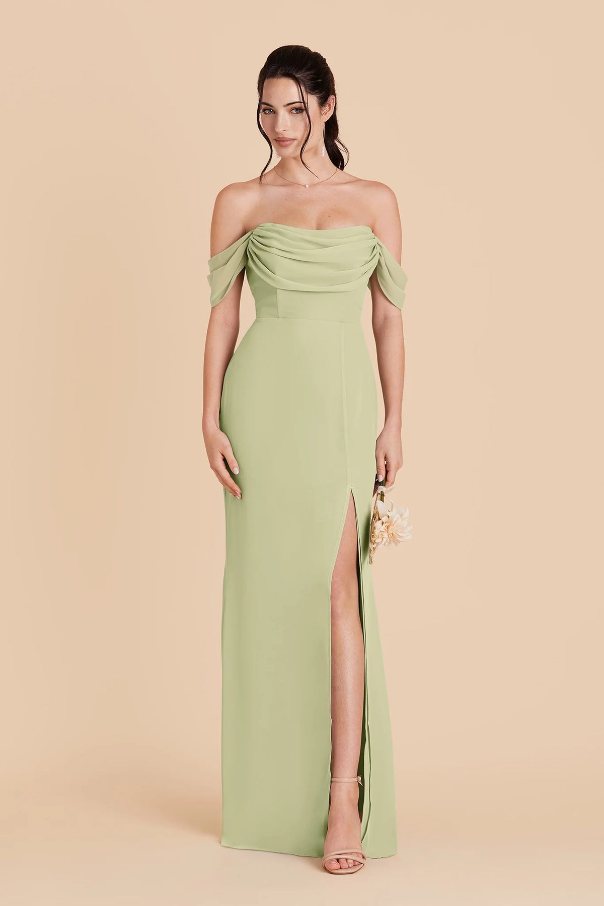 Odessa Pale Pistachio alternate view 6 bridesmaid dress