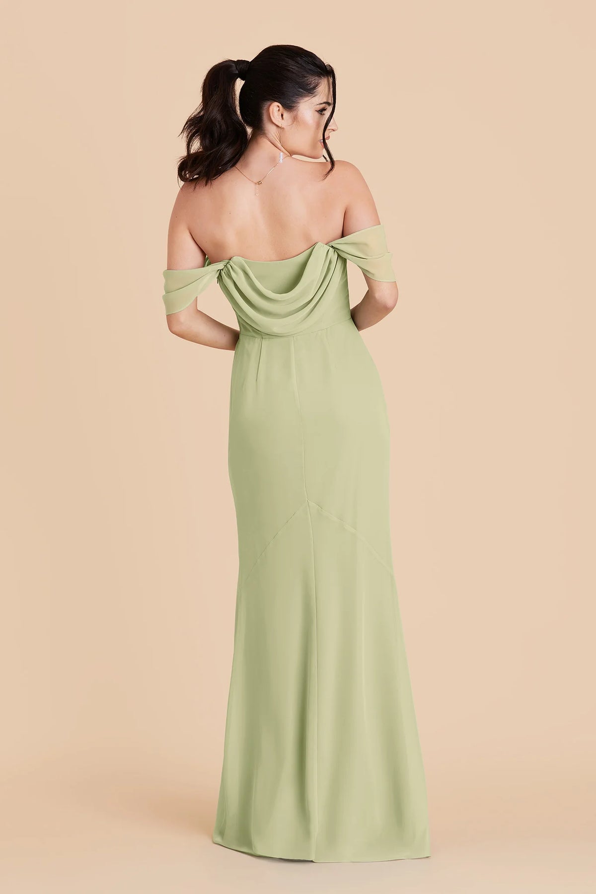 Odessa Pale Pistachio alternate view 7 bridesmaid dress
