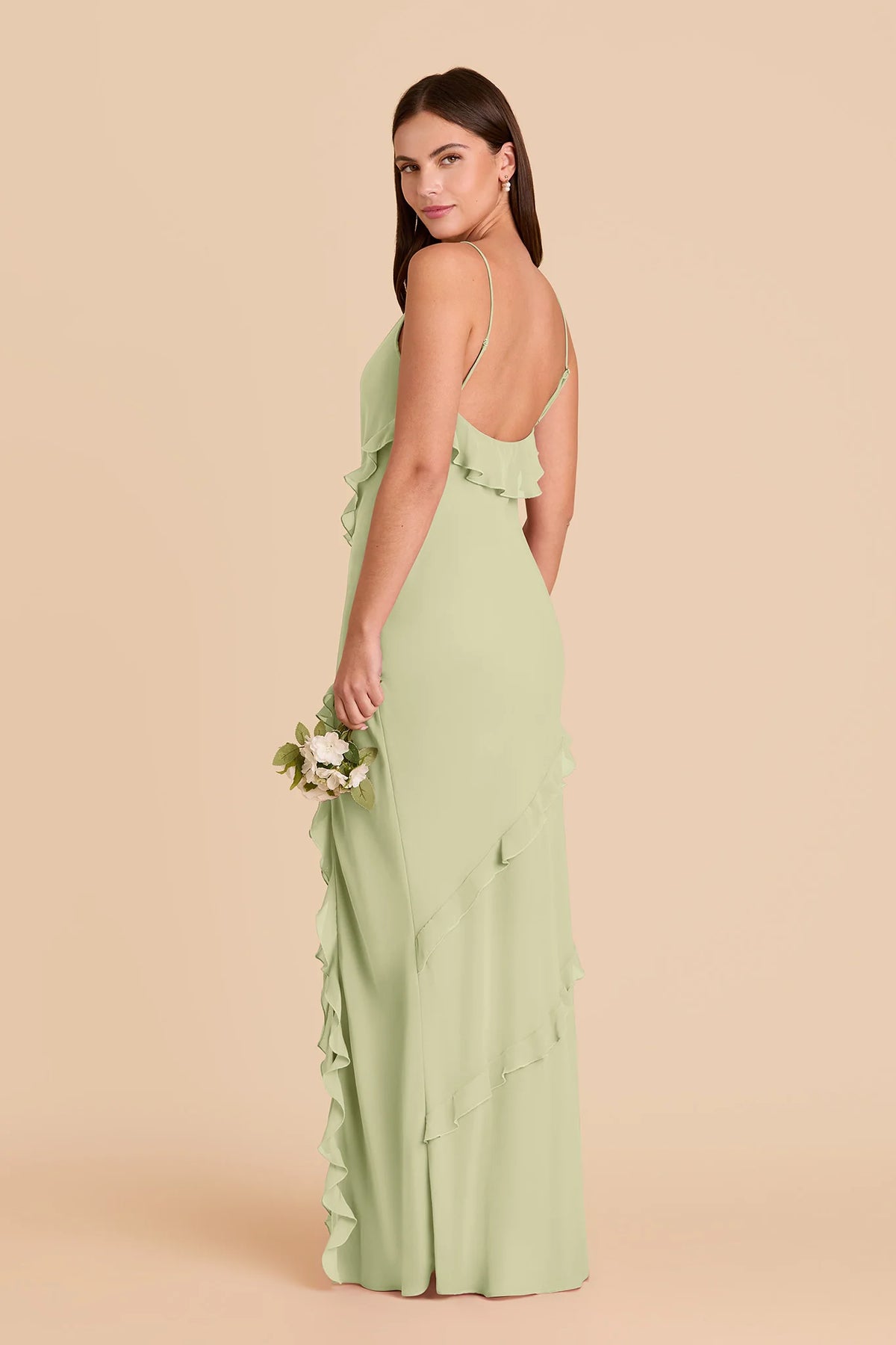 Vivienne Pale Pistachio alternate view 3 bridesmaid dress