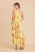Marisol Pale Yellow Rococo Floral alternate view 1 bridesmaid dress