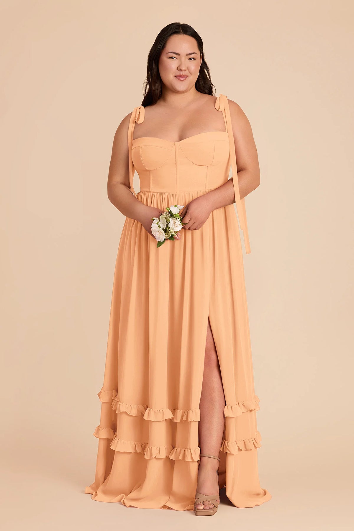 Daphne Peach alternate view 1 bridesmaid dress