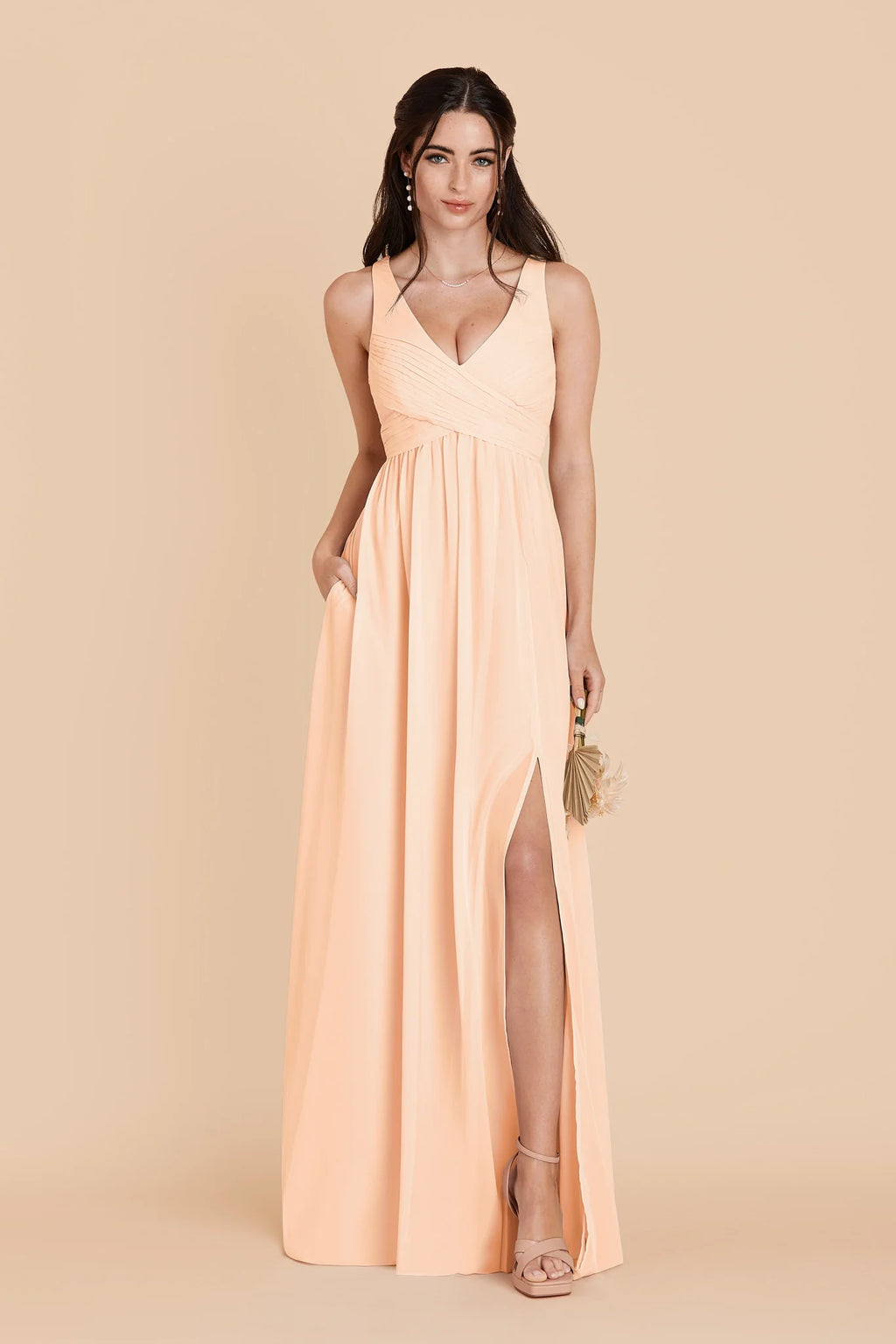 Annelise Peach Cream alternate view 2 bridesmaid dress