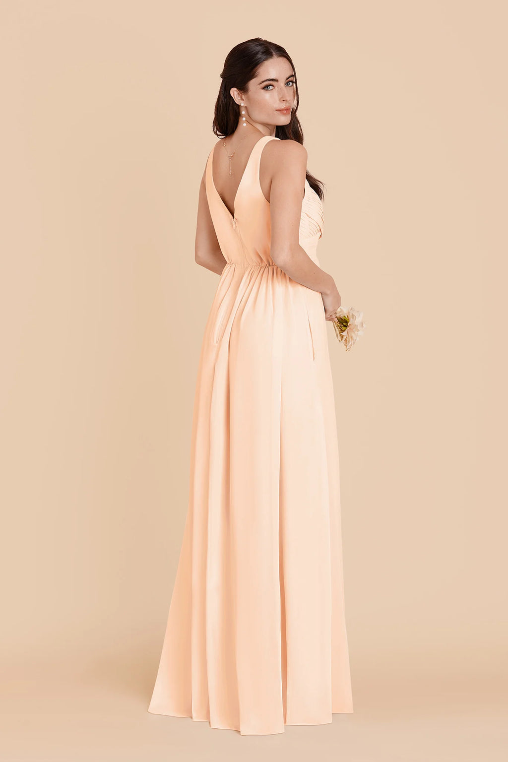 Annelise Peach Cream alternate view 3 bridesmaid dress