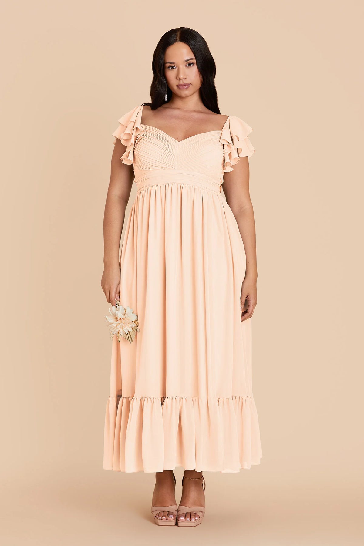 Talia Peach Cream alternate view 1 bridesmaid dress