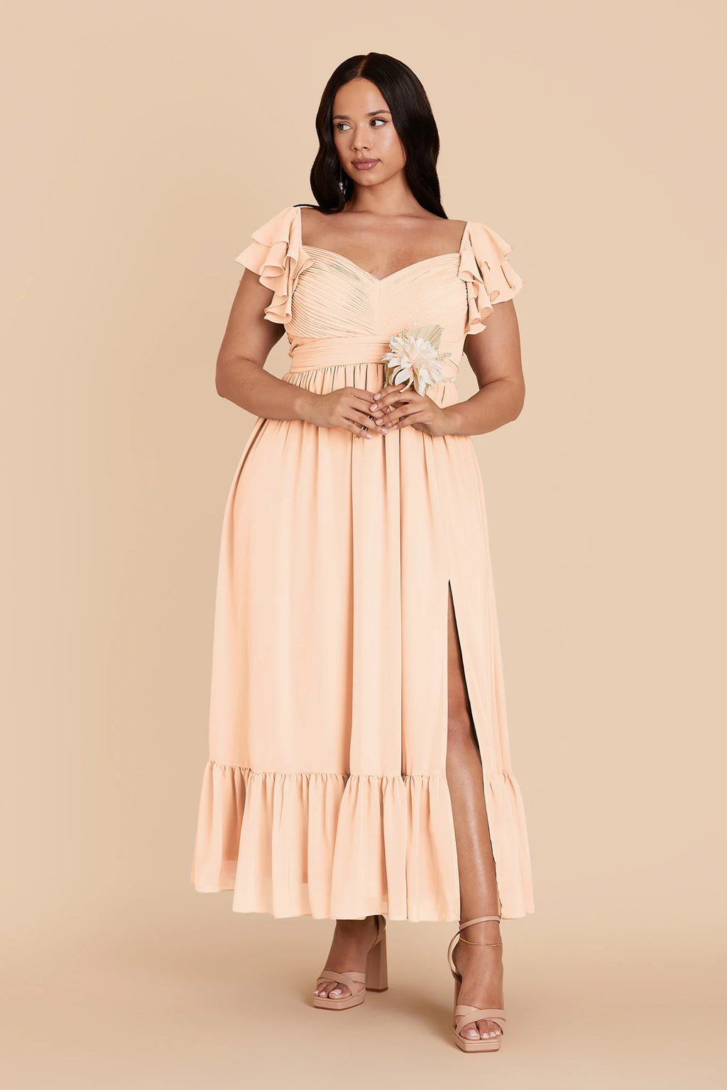 Talia Peach Cream alternate view 5 bridesmaid dress
