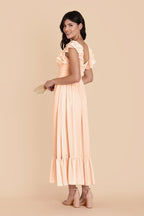 Talia Peach Cream alternate view 3 bridesmaid dress