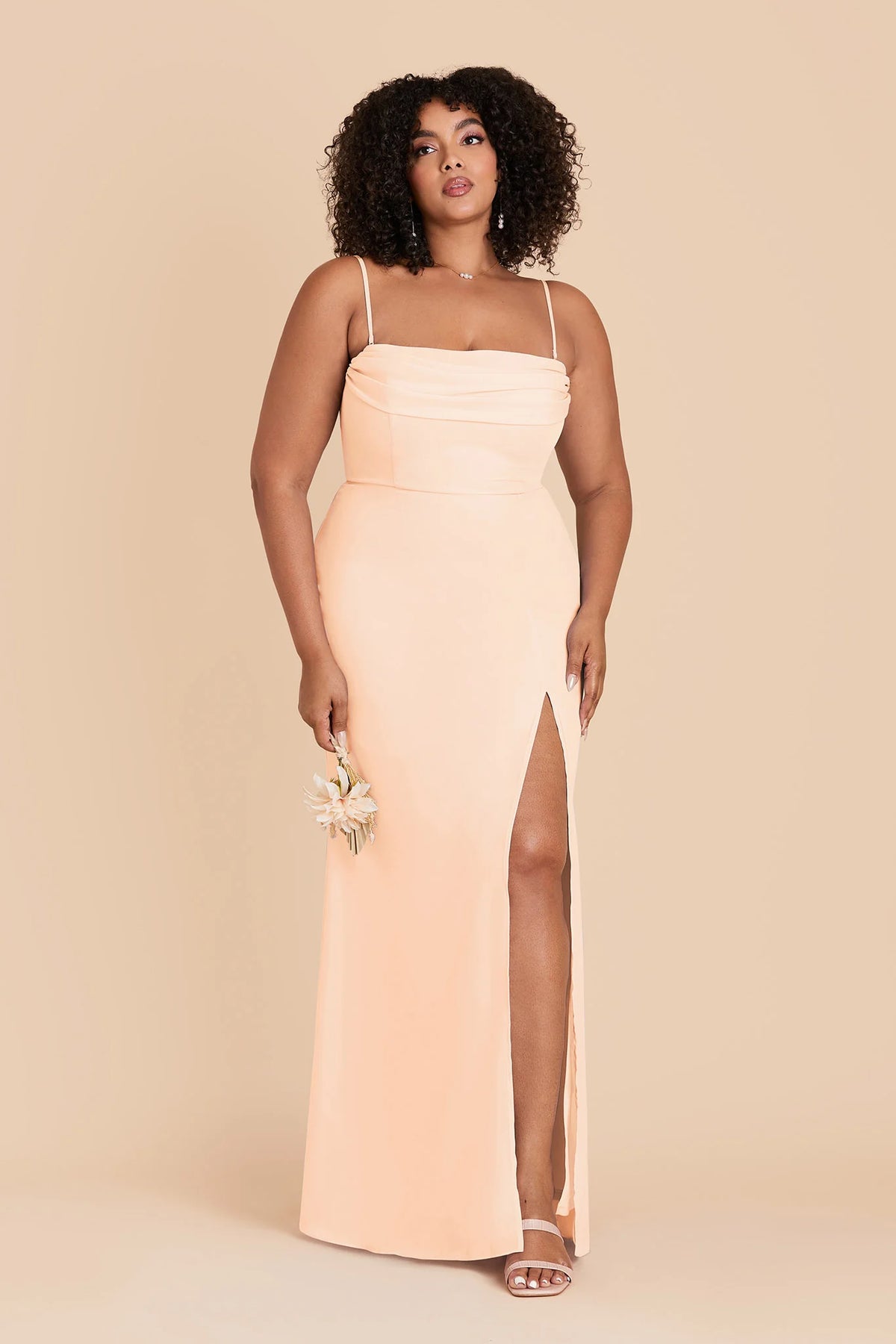 Odessa Peach Cream alternate view 1 bridesmaid dress