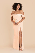 Odessa Peach Cream alternate view 5 bridesmaid dress