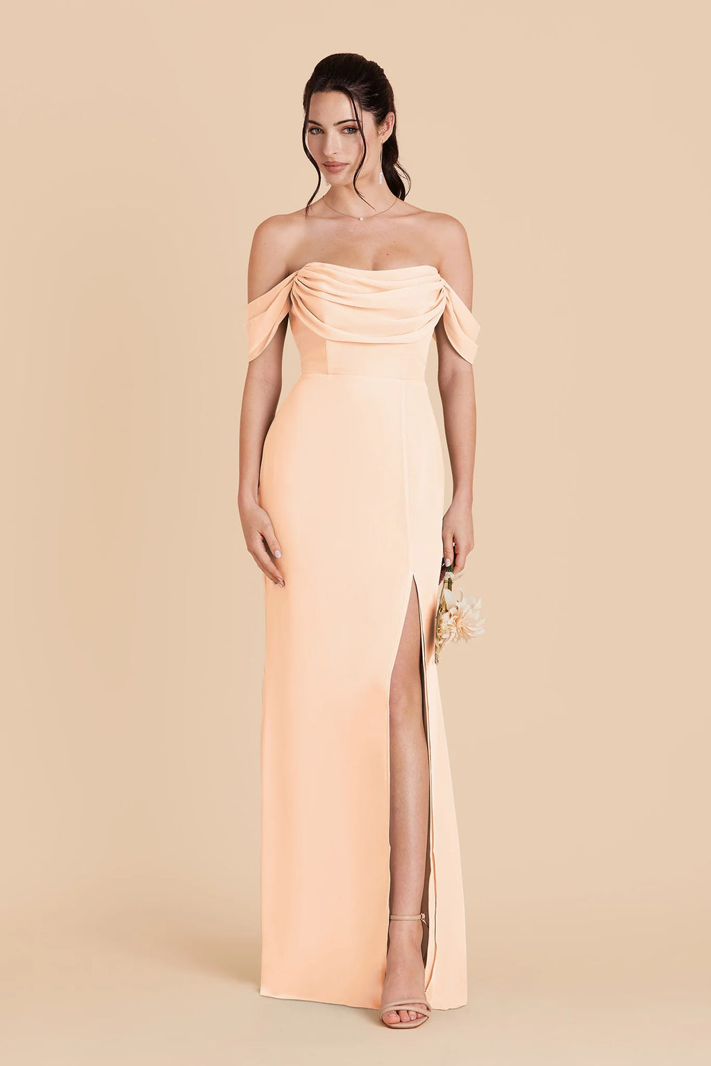 Odessa Peach Cream alternate view 6 bridesmaid dress